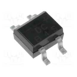 20 pcs : B4S - Bridge rectifier: single-phase, 400V, If: 0.5A, Ifsm: 30A, DB-1MS