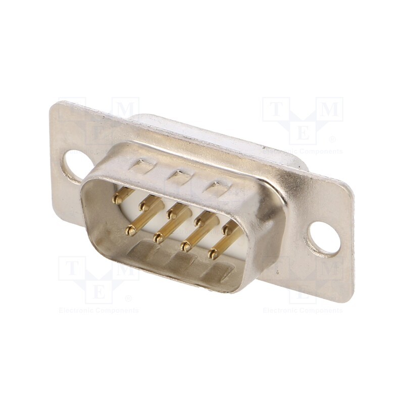 10 pcs : DB09-SP-W - D-Sub, PIN: 9, plug, male, for cable, soldering, white