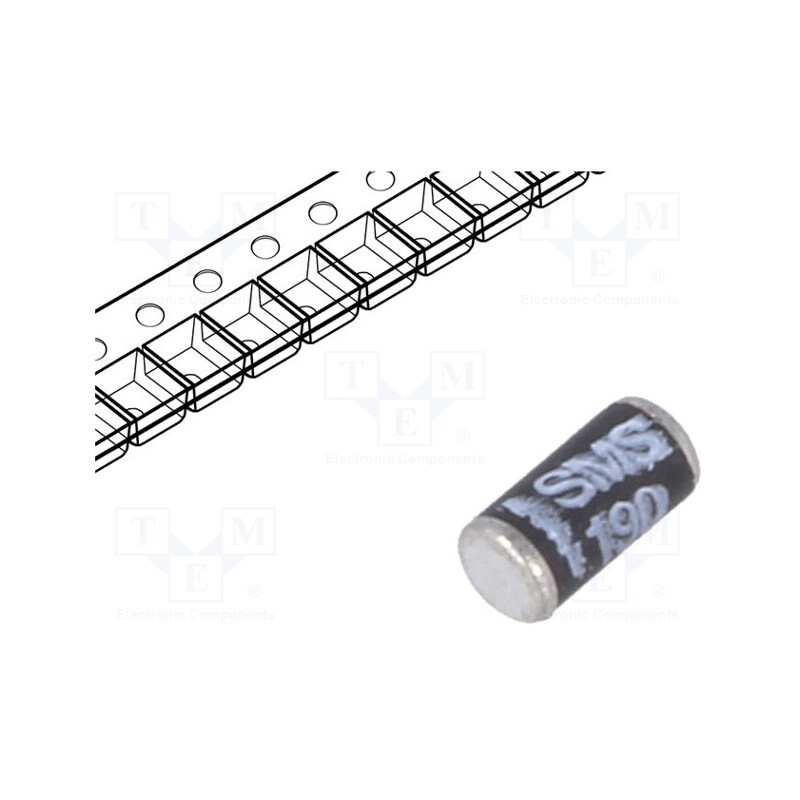 20 pcs : SMS190 - Diode: Schottky rectifying, SMD, 90V, 1A, MELF plastic,