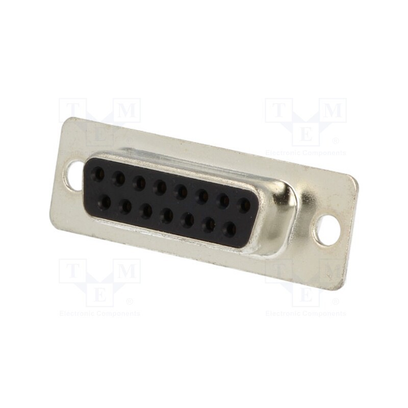 10 pcs : DB15-SS - D-Sub, PIN: 15, plug, female, for cable, soldering, black