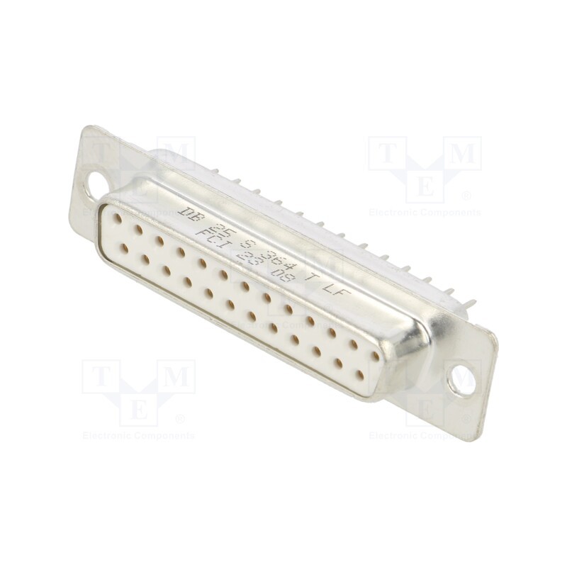 10 pcs : DB25S364TLF - D-Sub, PIN: 25, socket, male, for panel mounting, straight, 5A