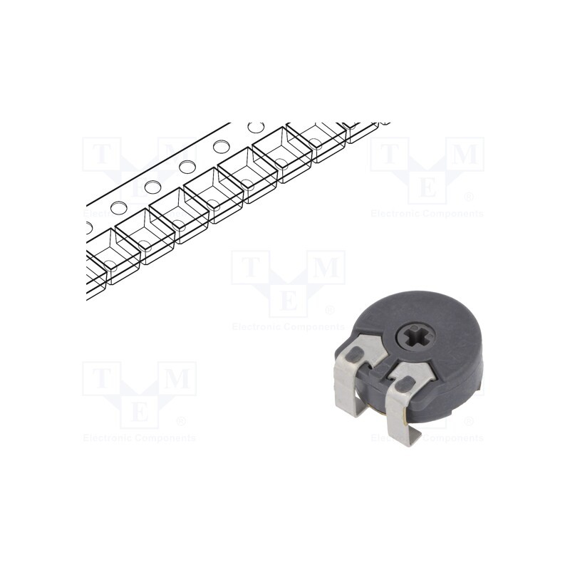 10 pcs : PS10KV50-104A3030-PM - Potentiometer: mounting, single turn,horizontal, 100kΩ, 150mW