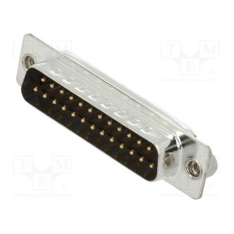 10 pcs : DB25-SP-K - D-Sub, PIN: 25, plug, male, for cable, soldering, black