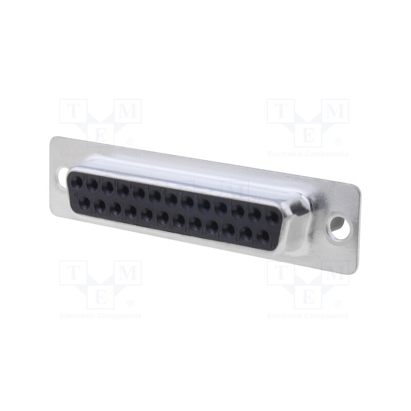 10 pcs : DB25-SR - D-Sub, PIN: 25, plug, female, for cable, Type: w/o contacts, 5A, 250V