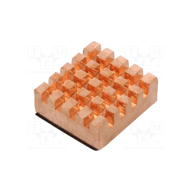 10 pcs : FIT0367 - Heatsink, copper, 13.2x12.1mm, Arduino,Raspberry Pi, copper