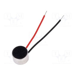 10 pcs : LD-MC-9765W - Microphone, Body dim: Ø9.7x6.5mm, 2.2kΩ, 0.5mA, 1÷10V, 50÷16000Hz