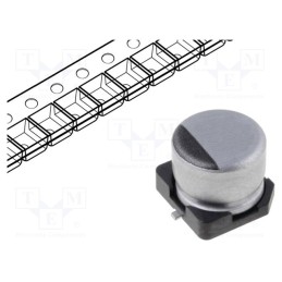 50 pcs : UCM1H220MCL1GS - Capacitor: electrolytic, low ESR, SMD, 22uF, 50VDC, Ø5x5.8mm, ±20%