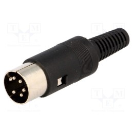 10 pcs : DC-001 - Plug, DIN, male, PIN: 5, Layout: 240°, straight, for cable, soldering
