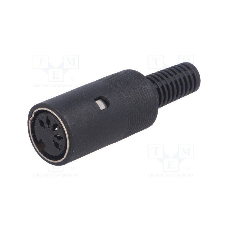 10 pcs : DC-007 - Plug, DIN, female, PIN: 5, Layout: 180°, straight, for cable