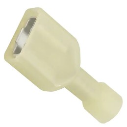 20 pcs - Molex 19003 Yellow Insulated Female Spade Connector, Receptacle, 6.35 x 0.81mm Tab Size
