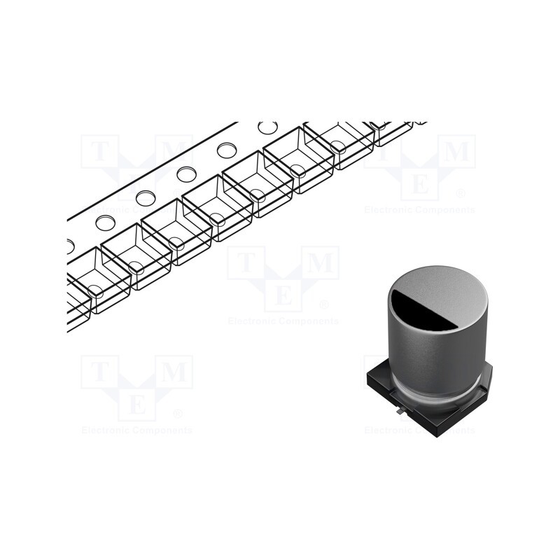 50 pcs : VB1H221MG105000CE0 - Capacitor: electrolytic, SMD, 220uF, 50VDC, Ø10x10.5mm, ±20%, 670mA