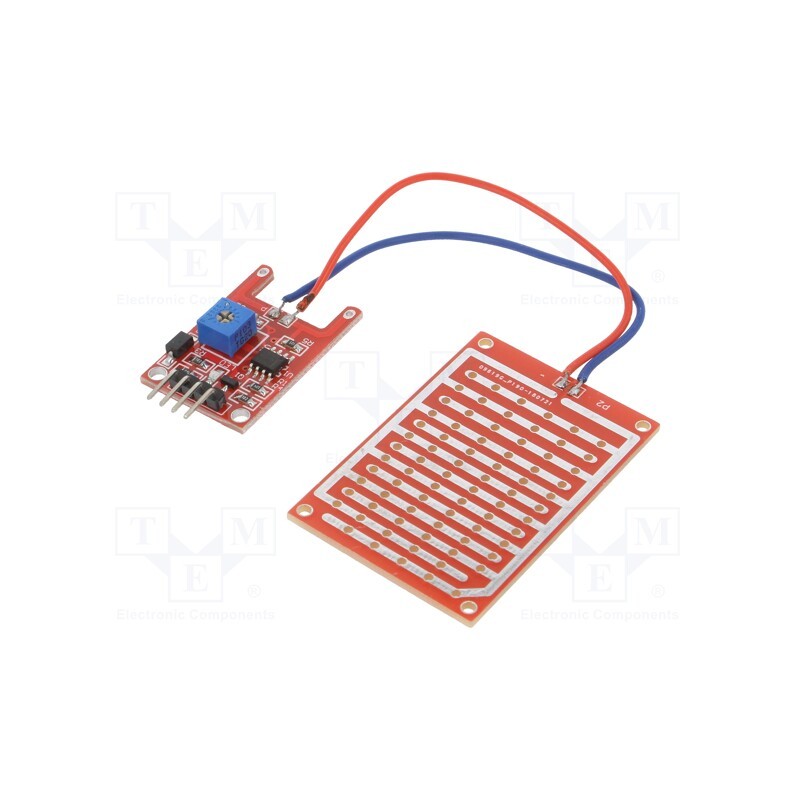 10 pcs : OKY3436 - Module: rain detector, Dim: 54x40mm, 5VDC, Board dim: 30x16mm
