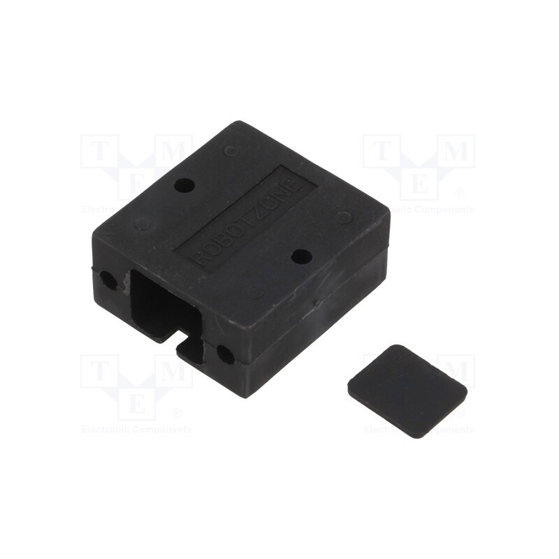 10 pcs : ROB-12105 - Bracket, black, for micromotors in size 10 x 12 x 24 mm, 1pcs.