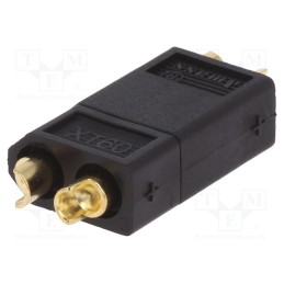 10 set : XT60 CONNECTOR BLACK - Accessories: power connector, black, PIN: 2, 65A