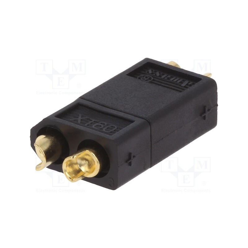 10 set : XT60 CONNECTOR BLACK - Accessories: power connector, black, PIN: 2, 65A