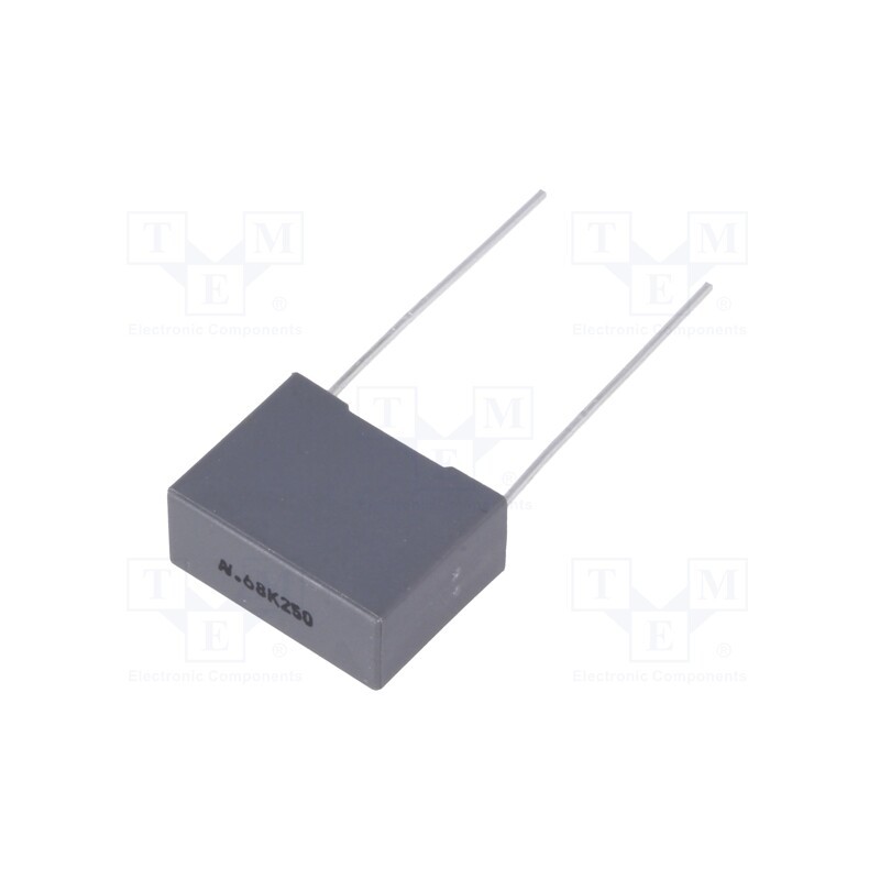 10 pcs : R60II36805030K - Capacitor: polyester, 680nF, 160VAC, 250VDC, 15mm, ±10%, -55÷105°C