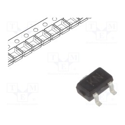 20 pcs : 2SK3018-TP - Transistor: N-MOSFET, unipolar, 30V, 0.1A, 0.2W, SOT323