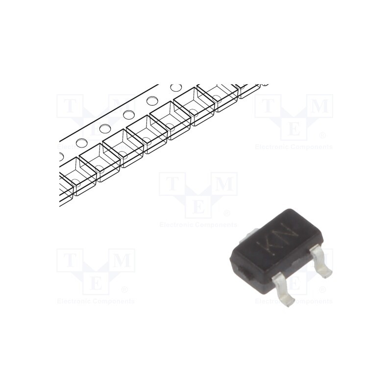 20 pcs : 2SK3018-TP - Transistor: N-MOSFET, unipolar, 30V, 0.1A, 0.2W, SOT323