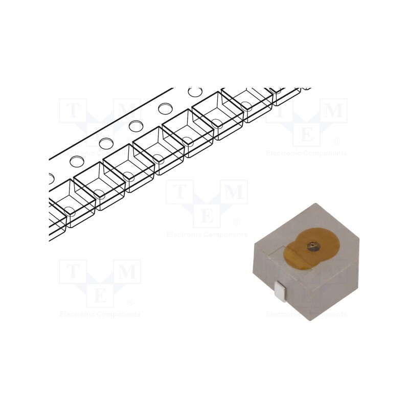 10 pcs : LD-BZEL-B07-1212-1 - Sound transducer: electromagnetic alarm, SMD, freson: 2400Hz