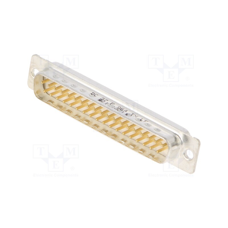 10 pcs : DC37P064TXLF - D-Sub, PIN: 37, socket, male, for panel mounting, straight, 5A