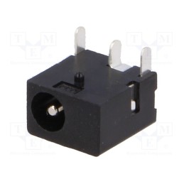 10 pcs : DC-8 (FC68145) - Socket, DC supply, male, 3.5/1.3mm, THT, 1A, 12VDC, angled 90°, bulk