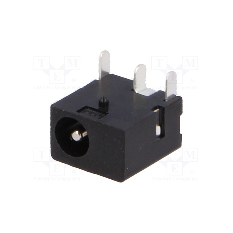 10 pcs : DC-8 (FC68145) - Socket, DC supply, male, 3.5/1.3mm, THT, 1A, 12VDC, angled 90°, bulk