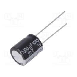 20 pcs : ECA-1AHG102 - Capacitor: electrolytic, low ESR, THT, 1000uF, 10VDC, Ø10x12.5mm