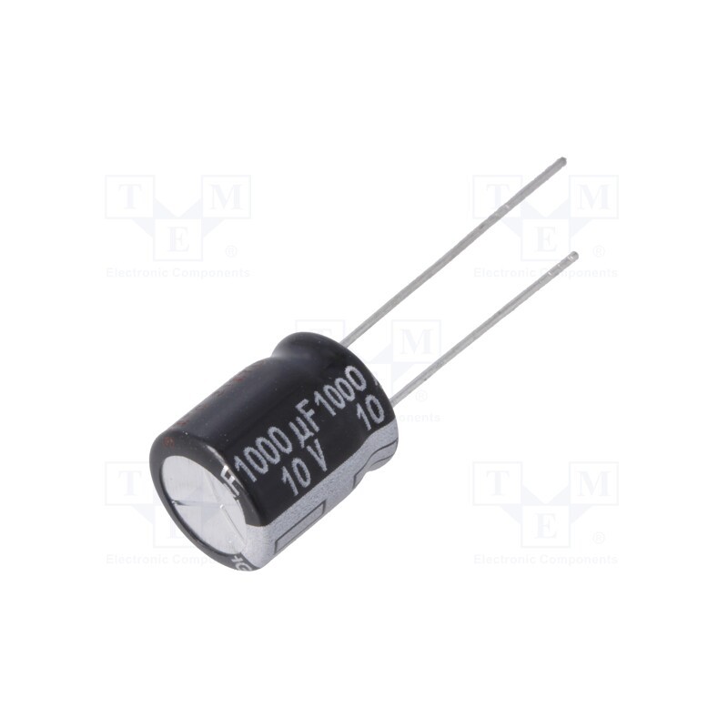 20 pcs : ECA-1AHG102 - Capacitor: electrolytic, low ESR, THT, 1000uF, 10VDC, Ø10x12.5mm