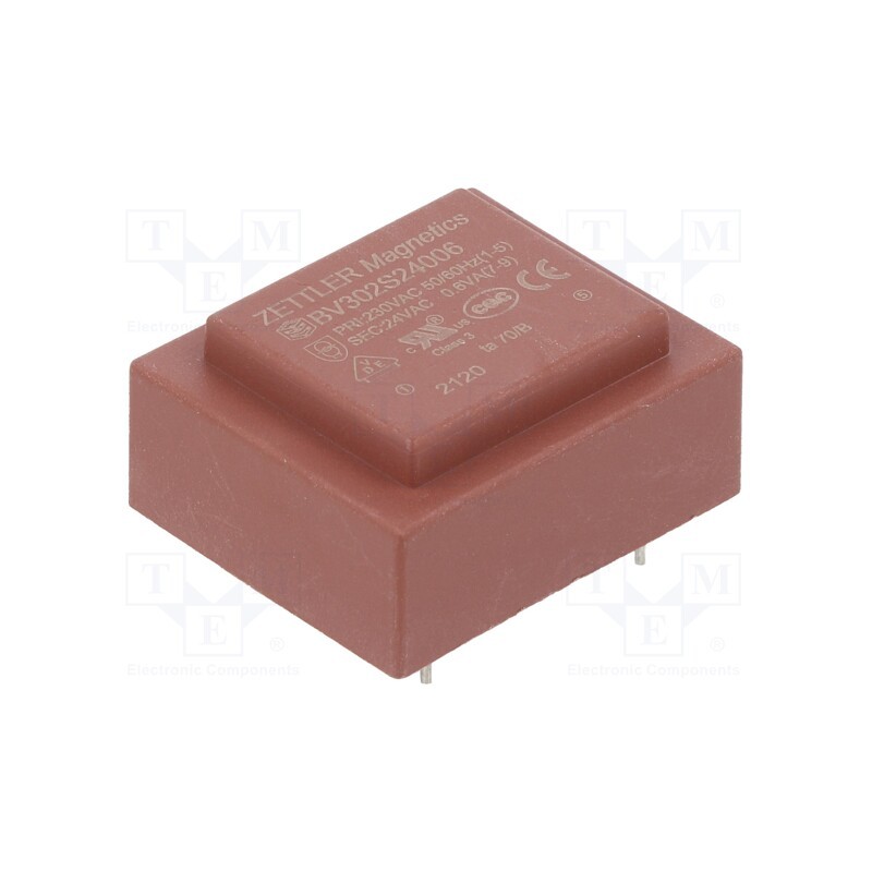 10 pcs : BV302S24006 - Transformer: encapsulated, 0.6VA, 230VAC, 24V, 25mA, PCB
