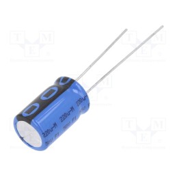 10 pcs : MAL214651221E3 - Capacitor: electrolytic, THT, 220uF, 50VDC, Ø10x16mm, Pitch: 5mm