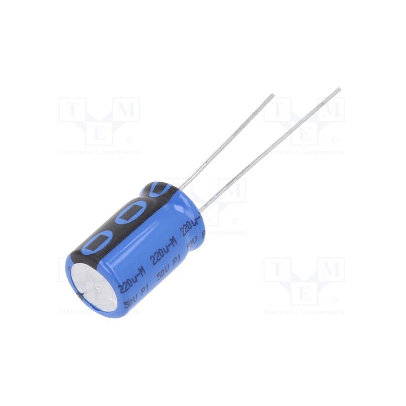 10 pcs : MAL214651221E3 - Capacitor: electrolytic, THT, 220uF, 50VDC, Ø10x16mm, Pitch: 5mm