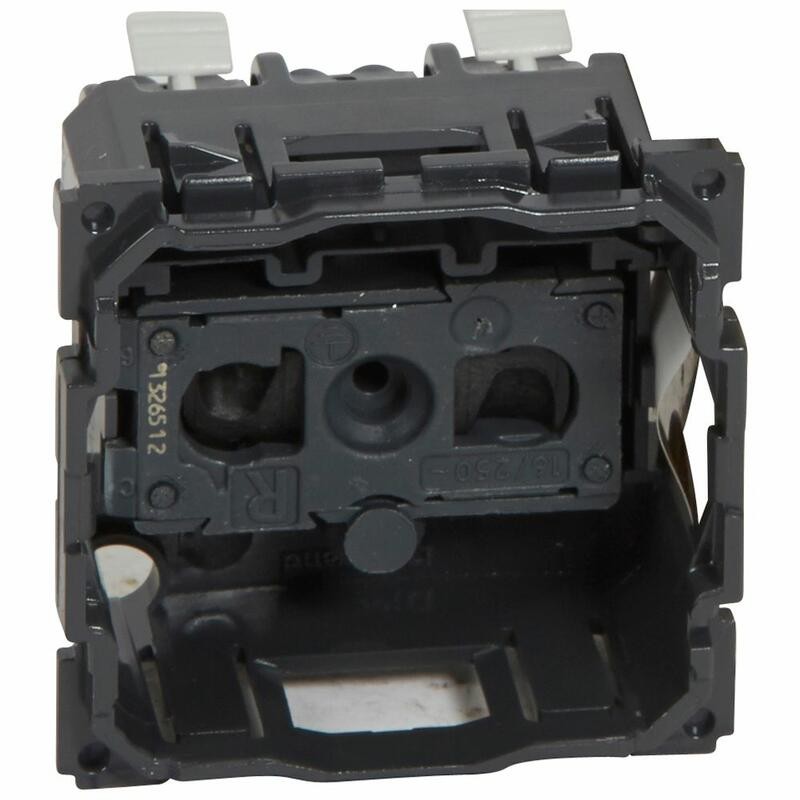 1 pcs - Legrand Black 1 Gang Plug Socket, 16A, French 2P, Indoor Use