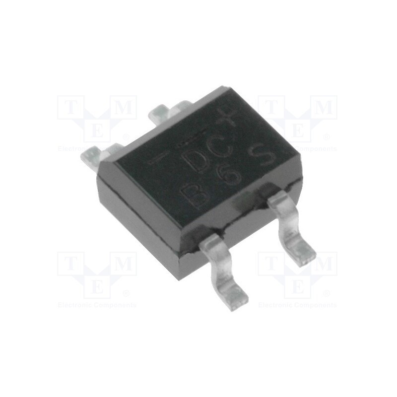 20 pcs : B6S - Bridge rectifier: single-phase, 600V, If: 0.5A, Ifsm: 30A, DB-1MS