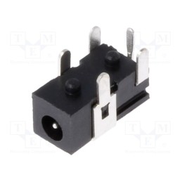 10 pcs : DCJ065-15-A-K1-K - Socket, DC supply, male, 2.8/0.65mm, on PCBs, THT, 2.5A, 16VDC