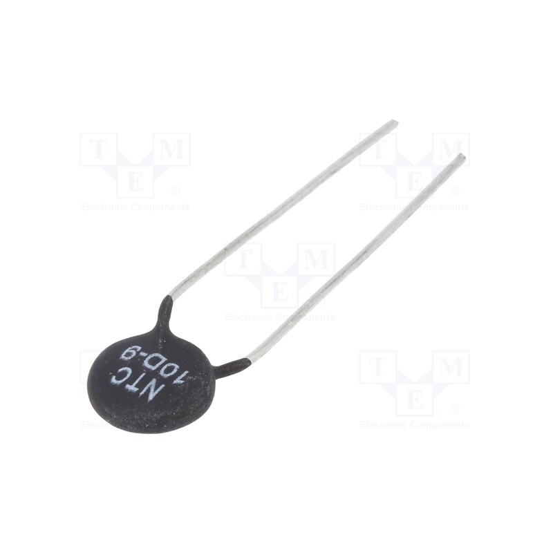 50 pcs : NTCS-10-10-2 - NTC thermistor, 10Ω, 10.5mm, -55÷200°C, THT