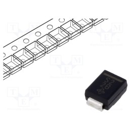 20 pcs : SS22-E3/52T - Diode: Schottky rectifying, SMD, 20V, 2A, SMB,