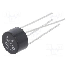 20 pcs : 2W04 - Bridge rectifier: single-phase, Urmax: 400V, If: 2A, Ifsm: 50A, WOM