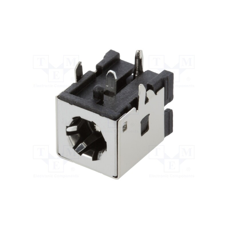 10 pcs : DCJ250-20-B-K1-A - Socket, DC supply, male, 5.3/2.5mm, on PCBs, THT, 8A, 20VDC