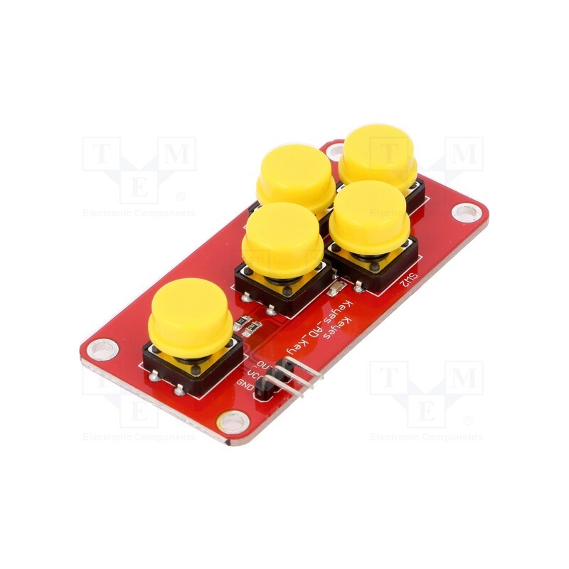 10 pcs : OKY3467 - Module: button, yellow, No.of butt: 5, Output signal: analog