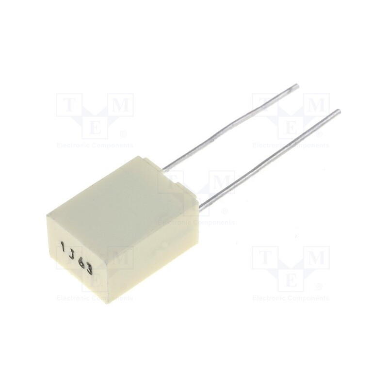 50 pcs : R82DC4100DQ60K - Capacitor: polyester, 1uF, 40VAC, 63VDC, 5mm, ±10%, 7.2x5x10mm, THT