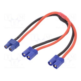 10 pcs : EMX-AC-1226 - Accessories: Y splitter, 200mm, 14AWG, Insulation: silicone
