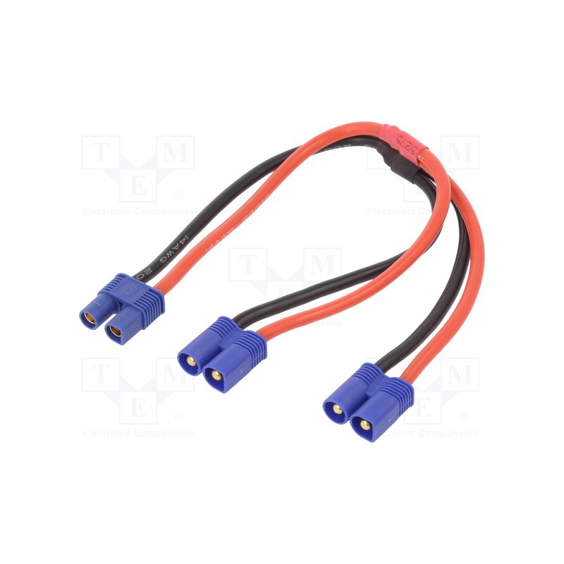 10 pcs : EMX-AC-1226 - Accessories: Y splitter, 200mm, 14AWG, Insulation: silicone