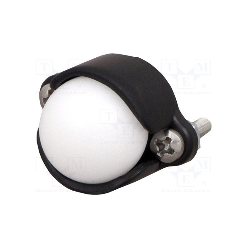 10 pcs : BALL CASTER WITH 1/2' PLASTIC BALL - Ball casters, Kit: ball,nut x2,housing,washer x2,screw x2