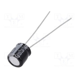 50 pcs : EEAGA1H100 - Capacitor: electrolytic, THT, 10uF, 50VDC, Ø6.3x7mm, Pitch: 2.5mm