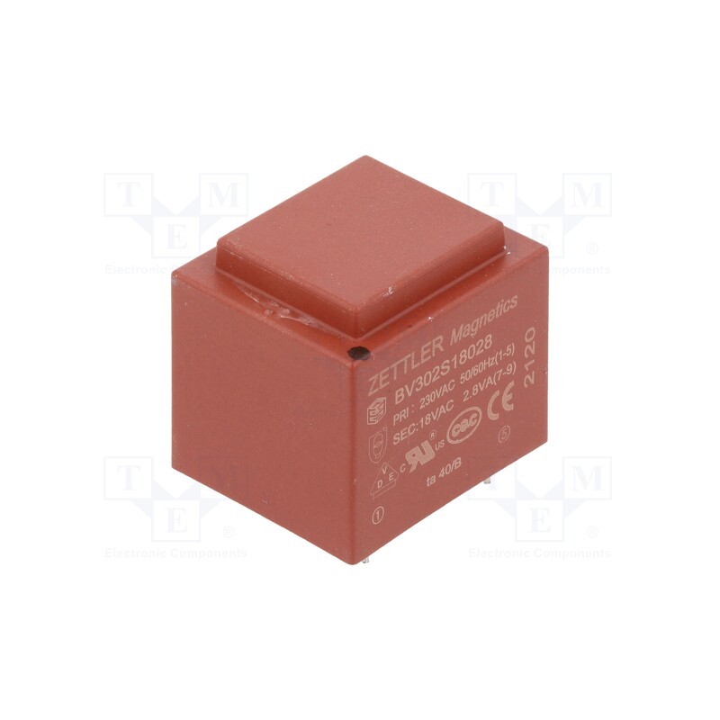 10 pcs : BV302S18028 - Transformer: encapsulated, 2.8VA, 230VAC, 18V, 156mA, PCB