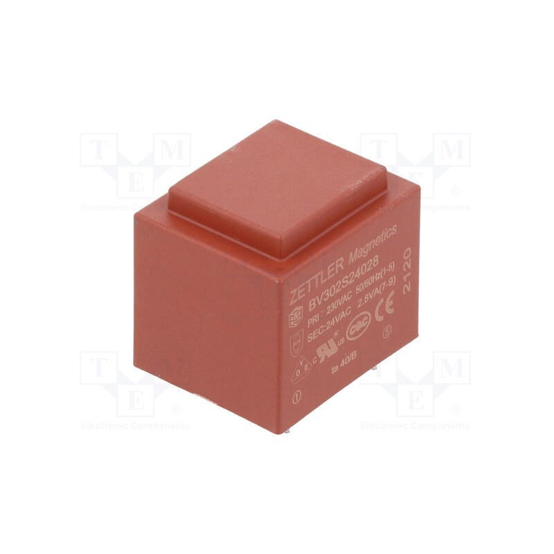 10 pcs : BV302S24028 - Transformer: encapsulated, 2.8VA, 230VAC, 24V, 117mA, PCB