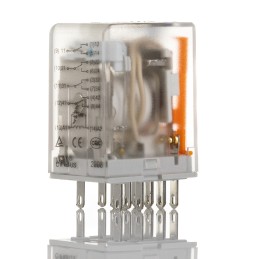 1 pcs - Weidmuller Panel Mount Power Relay, 24V dc Coil, 10mA Switching Current, 4PDT