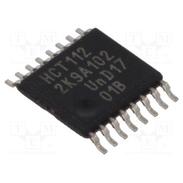 10 pcs : 74HCT112PW,112 - IC: digital, JK flip-flop, Ch: 2, IN: 5, CMOS,TTL, SMD, SSOP16,