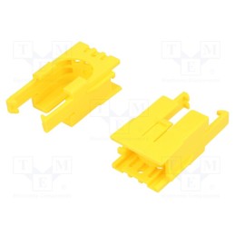10 set : ROMI CHASSIS MOTOR CLIP PAIR - YELLOW - Bracket, yellow, POLOLU Romi
