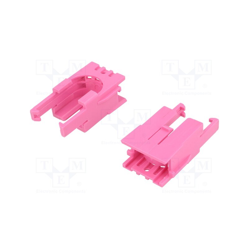 10 set : ROMI CHASSIS MOTOR CLIP PAIR - PINK - Bracket, pink, POLOLU Romi
